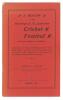 &lsquo;A Review of the Hastings & St. Leonards Cricket Festival from 1887 to 1903&rsquo;. Alfred D. Taylor. Hastings 1903. Original red decorative wrappers. Tear to the edge of the front wrapper and slight split to the top corner of the spine paper otherwise in good/