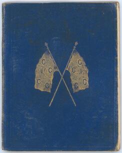 &lsquo;An Address and Songs dedicated to the Members of the City Charltonian Cricket Club 1857&rsquo;. Charles Jolly. Published by the Club 1857. Assumed to be the first edition. Printed by H.M. Pollett, London. 26pp comprising an address given in verse &lsquo;at the termi