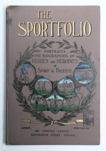 &lsquo;The Sportfolio. Portraits and biographies of heroes and heroines of sport and pastime&rsquo;. George Newnes, London 1896. Originally published in parts. Many illustrations. Bound in publisher&rsquo;s decorative cloth with colour illustrations and gilt, with a title-