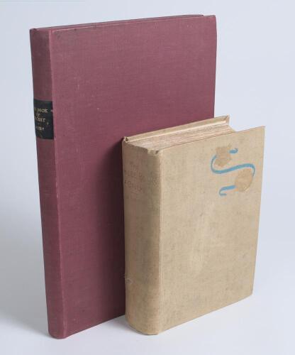 &lsquo;The Jubilee Book of Cricket&rsquo;. K.S. Ranjitsinhji. First edition, Edinburgh 1897. Top pages edges gilt, other edges untrimmed. Original cloth covers, gilt title to spine. Breaking to front internal hinge, some foxing and soiling to boards, scuff to spine, 