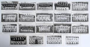 Yorkshire 1957-1975. A good selection of nineteen mono postcards, all with possibly one exception (1974) being real photographs of Yorkshire teams covering each season from 1957 to 1975, players depicted seated and standing in rows. The 1958, 1959, 1960 a