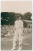 Evelyn Rockley Wilson. Cambridge University, Yorkshire & England 1899-1923. Mono real photograph postcard of Wilson standing full length wearing batting attire and Yorkshire cap, assumed to be at Bournemouth. Nicely signed in ink to the photograph by Wils