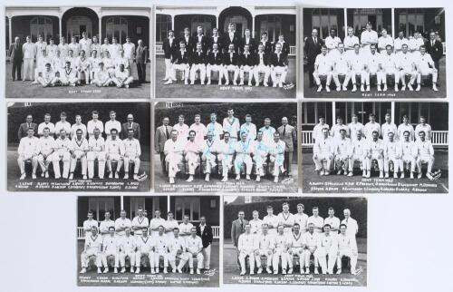 Kent 1961-1968. Eight mono real photograph postcards of Kent teams of the period, players depicted seated and standing in rows. Teams are 1961, 1962, 1963, 1964, 1965, 1966, 1967 and 1968. All appear to be by J.D. Hunt of Tonbridge. The 1964 postcard sign