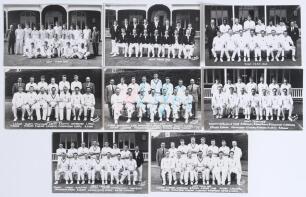 Kent 1961-1968. Eight mono real photograph postcards of Kent teams of the period, players depicted seated and standing in rows. Teams are 1961, 1962, 1963, 1964, 1965, 1966, 1967 and 1968. All appear to be by J.D. Hunt of Tonbridge. The 1964 postcard sign