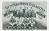 &lsquo;M.C.C. Team 1909-10 On Board S.S. Saxon&rsquo;. Rarer &lsquo;Officers Mess Cigarettes&rsquo; mono advertising postcard of the M.C.C. team, standing and seated in rows, who toured South Africa in 1909/10. Players featured include Leveson-Gower, Fane, Wynyard, Strudwick, Wo