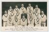 M.C.C. tour to Australia 1928/29. &lsquo;The Team Who Brought Back The Ashes&rsquo;. Mono real photograph postcard featuring seventeen members of the M.C.C. touring party. Players featured include Chapman (Captain), White, Mead, Tyldesley, Hammond, Freeman, Duckworth