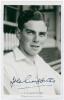 John Vesey Claude Griffiths. Gloucestershire 1952-1957. Mono real photograph plain back postcard of Griffiths, head and shoulders wearing cricket attire. Nicely signed in ink to the photograph by Griffiths. Typed name and county to lower border. Official 