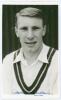 Martin Ashenden. Northamptonshire & Gloucestershire 1959-1965. Mono real photograph plain back postcard of Ashenden, head and shoulders wearing cricket attire. Nicely signed in blue ink to the photograph by Ashenden. Official stamp to verso for A. Wilkes 