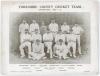 &lsquo;Yorkshire County Cricket Team. Champions 1900- 1- 2&rsquo; c.1908. Mono oversize postcard of the Yorkshire team seated and standing in rows wearing cricket attire and caps. Published by J. Godden, Nottingham, &lsquo;Sport Series No. 4&rsquo; in a series of twelve. Printed