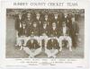 &lsquo;Surrey County Cricket Team&rsquo; c.1908. Mono oversize postcard of the Surrey team seated and standing in rows wearing cricket attire, caps and blazers. Published by J. Godden, Nottingham, &lsquo;Sport Series No. 10&rsquo; in a series of twelve. Printed title and players