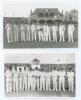 New Zealand tour matches at Scarborough 1931 & 1937. Two mono real photograph postcards of New Zealand teams, the players standing in one row wearing cricket attire, the pavilion and/ or crowds in the background for matches v H.D.G. Leveson-Gower&rsquo;s XI, 9t