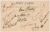South Africa tour to England 1935. Original mono postcard of the Union-Castle Line R.M.S. &lsquo;Windsor Castle&rsquo; on which the team voyaged. Very nicely signed in black ink to the verso by twelve members of the touring party. Signatures are Wade (Captain), Langt