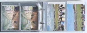 Cricket postcards and collectors&rsquo; cards. Green album comprising approx. one hundred and eighty mainly modern postcards, some earlier, of which over forty are signed or multi-signed. Signatures include Peter Parfitt, David Sheppard, Doug Wright, Peter May,