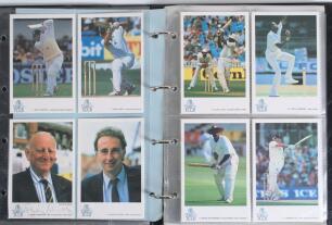 Trade and collectors cards. &lsquo;The Official Collection of International Cricketer Postcards&rsquo;. Binder comprising a complete run of T.C.C.B./ Classic Cricket Cards &lsquo;International Cricketers&rsquo; postcards, nos. 1-164. Published by Stamp Publicity, Worthing, West 
