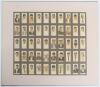 Cricket cigarette cards 1901-1934. Five complete sets, each comprising fifty cards, each set window mounted. Sets are W.D. & H.O. Wills &lsquo;Cricketer Series&rsquo; 1901 and &lsquo;Cricketers 2nd Series of 50&rsquo; 1928. John Player & Son &lsquo;Cricketers 1930&rsquo; and two sets of &lsquo;Cr