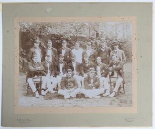 Australia tour to England 1912. Early original sepia photograph of the Australian team who toured England in 1912 for the inaugural Triangular Tournament with England and South Africa. The players, depicted seated and standing in rows wearing cricket atti
