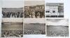 The Ashes. England v Australia 1934 and 1938. Six large original sepia press photographs of action and crowd scenes from the 1934 and 1938 Ashes Test series in England. Images include a general view of action from the second day&rsquo;s play in the 4th Test at 