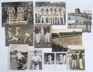 England v South Africa 1947. A good selection of over seventy five mono press photographs form the tour, includes match action from Test and tour matches, team photographs, players featured include Melville, Viljeon, Dawson, Payn, Lindsay, Tuckett, Mann, 
