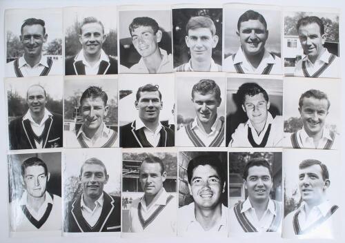 England v Australia 1964. A good selection of forty four pre tour portrait press photographs of the touring Australians, often two of each player, one portrait and one action. Players featured include Simpson (Cpt), Jarman, Connolly, MacKenzie, Corling, C
