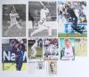 South Eastern county cricket 1980s-2010s. A selection of over one hundred original colour and mono press photographs, cuttings, player cards etc. covering Essex, Kent, Middlesex and Sussex. A good number of items signed including Lever, Pringle, Cook, Goo - 3
