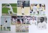 Midlands county cricket 1950s-2000s. A selection of over one hundred original colour and mono press photographs, cuttings, player cards etc. covering Leicestershire, Northamptonshire, Warwickshire and Worcestershire. A good number of items signed includin - 3