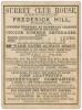 Gentlemen v Players 1866. Early official fully printed scorecard for the match played at Surrey County Cricket Club, The Kennington Oval on 28th June &lsquo;and following days&rsquo; 1866 with advertising to reverse. Scorecard printed at The Oval by Merser & Gardner - 2