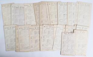 Middlesex, M.C.C. and other Lord&rsquo;s scorecards 1897-1939. A large selection of over seventy official scorecards, mainly Middlesex &lsquo;home&rsquo; County Championship matches with some tour and other matches, all played at Lord&rsquo;s. The majority with complete printed 