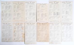 Oxford v Cambridge 1901-2022. A good run of seventy five official scorecards for Varsity matches played at Lord&rsquo;s, the majority with complete printed and/ or handwritten scores. The odd later scorecard signed. Seasons are 1901, 1909, 1911-1914, 1919-1923