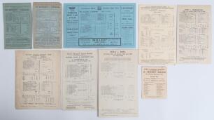 University and other pre-war scorecards 1905-1939. Nine original scorecards for university, school, minor counties and representative matches, the majority with complete printed and/ or handwritten scores. Matches are Cambridge University at Fenner&rsquo;s v Yo