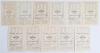 Nottinghamshire C.C.C. 1932-1935. Eleven original scorecards for &lsquo;home&rsquo; matches played at Trent Bridge, all with complete printed and/ or handwritten scores. Matches are v Lancashire 6th- 8th August 1932, won by 124 runs. v Glamorgan 6th- 9th May 1933, dr - 2