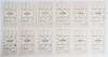 Nottinghamshire C.C.C. 1935-1939. Seventeen original scorecards for &lsquo;home&rsquo; matches played at Trent Bridge, all with complete printed and/ or handwritten scores. Matches are v South Africans 6th- 9th July 1935, drawn. v Derbyshire 13th- 16th July 1935, won - 2