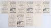 Nottinghamshire C.C.C. 1935-1939. Seventeen original scorecards for &lsquo;home&rsquo; matches played at Trent Bridge, all with complete printed and/ or handwritten scores. Matches are v South Africans 6th- 9th July 1935, drawn. v Derbyshire 13th- 16th July 1935, won - 4
