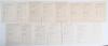 Nottinghamshire C.C.C. 1940-1944. Fifteen original wartime scorecards for matches played at Trent Bridge, all with complete printed and/ or handwritten scores. Matches are Nottinghamshire v Royal Air Force [Services XI] 13th July 1940, v Royal Air Force 5