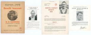 Gloucestershire Benefits 1934-1965. Four original official Benefit brochures/ leaflets including Walter Hammond