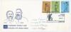 &lsquo;Thornbury Cricket Club Honours the Grace Family&rsquo;. First day cover with the set of three stamps featuring W.G. Grace issued 16th May 1973 to mark the centenary of County Cricket 1873-1973. The cover with printed names and signed by four members of the Gra