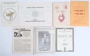 Women&rsquo;s cricket 1930s-1980s. Official post tour brochure by Marjorie Pollard (&lsquo;A Diary written by Marjorie Pollard&rsquo;) for the Australian Women&rsquo;s Cricket Team in England 1937, with mono press photograph laid down to inside front cover of H. Pritchard and P.