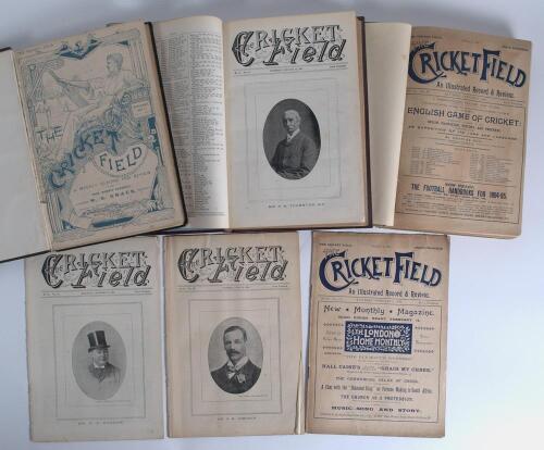 &lsquo;The Cricket Field. An Illustrated Record and Review&rsquo; 1892-1895. Published by &lsquo;Pastime&rsquo;, London (later issues Horace Cox, London). Illustrated. Three bound volumes of the magazine. Vol. I nos. 1- 24, 7th May- 31st December 1892. Bound in dark cloth, gilt 
