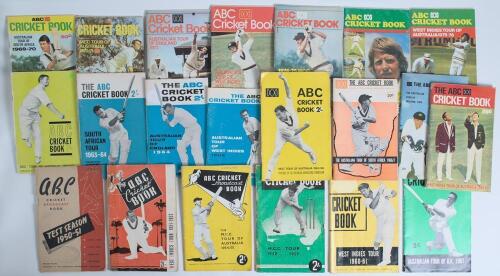 A.B.C. Cricket Books. 1950-2016. Fifty three original tour guides issued by the Australian Broadcasting Commission. Tours covered include England to Australia 1950/51 (lacking rear cover), 1954/55, 1958/59, 1962/63, 1965/66, 1970/71, 1974/75, 1978/79, Wes