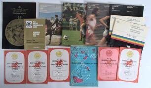 Olympic and Commonwealth Games 1958-1976. Five official programmes for the 1958 British Empire and Commonwealth Games in Wales covering athletics 19th, 22nd, 24th & 26th July, and boxing 25th July 1958, plus Souvenir Guide. Official Guide to the 1970 Comm