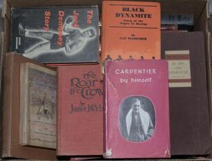 Boxing Books. Good selection of older boxing books including &lsquo;Round by Round. Jack Dempsey 1940, &lsquo;The Roar of the Crowd&rsquo;. James. J. Corbett 1926 (2 copies), F. Henning. London circa 1900. Volumes 1 & 2, &lsquo;The Art of Boxing&rsquo;. Georges Carpentier. 1926, &lsquo;Box