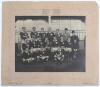Rugby Union. Ireland v England 1898. Original mono photograph of the Ireland team for the Home Nations Championship match played at the Athletic Ground, Richmond, 5th February 1898. The players seated and standing in rows wearing rugby attire and internat