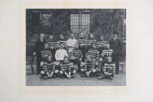Rugby Union. Cornwall Rugby Football Club 1898/99. Excellent large original mono photograph of the Cornwall team seated and standing in rows wearing rugby attire. The photograph by Gunn & Stuart of Richmond and London measures 11.5&rdquo;x8.75&rdquo;, laid to officia