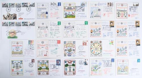 Signed football commemorative covers 1970s onwards. A good selection of forty four covers including a number of limited editions, each signed, the odd multi-signed. Includes covers for F.A. Cup Finals 1978, 1981 & 1982, League Cup Finals 1972, 1976 & 1977