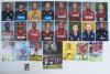 Football signed player photographs. A large selection of over seventy mainly modern colour player profile photographs, each signed by the featured player. Signatures include Bobby Robson, Vinnie Jones, Ron Harris, and a signed &lsquo;Hibernian Greats&rsquo; postcard - 2