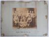 Wolverhampton Wanderers 1884. Very early original sepia photograph of the &lsquo;Wanderers &ldquo;Wrekin Cup&rdquo; Team, 1884&rsquo;, the players seated and standing wearing football attire, surrounding the trophy to the centre. The photograph by William J. Sadler of Wolverhamp