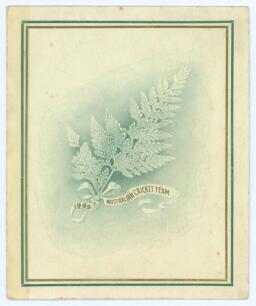 &lsquo;The Australian Cricket Team 1909&rsquo;. Folding fixture/itinerary card for the Australian tour of England 1909. Decorative covers, with title, with cameo pen pictures of the players and facsimile signatures of the tourists to inside pages and tour fixtures to