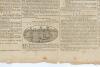 &lsquo;The Kentish Gazette&rsquo;. Original early four page broadsheet newspaper for 2nd- 6th July 1790. Printed by Simmons and Kirkby of Canterbury. Page one column 2 features a &lsquo;Cricketing&rsquo; announcement with an attractive woodcut image of a match, often seen in Ken - 2