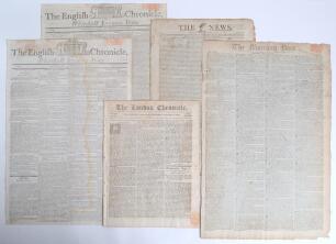 19th Century cricket. A collection of 107 original newspapers covering the period 1802 to 1894, a time when cricket&rsquo;s popularity was growing at home and overseas. The collection starts with twenty seven copies of the English Chronicle from 13th May to 30t