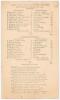 Albert Craig &lsquo;The Surrey Poet&rsquo;. &lsquo;First Match Between Surrey & Notts at the Oval, July 17th & 18th, 1851&rsquo;. Broadsheet poem depicting the scorecard for the match with a sixteen line poem printed below to plain page. Surrey (121 & 106) beat Nottinghamshire (