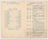 M.C.C. tour to Australia and New Zealand 1932/33. &lsquo;M.C.C. Team in New Zealand 1933&rsquo;. Official folding itinerary card issued by the New Zealand Cricket Council for the New Zealand leg of the tour. Printed titles and M.C.C. colours to front, list of tour me - 2